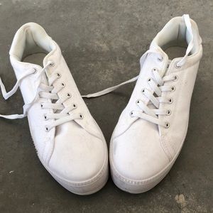 White platform shoes